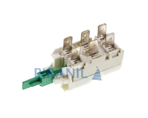 Кнопка для пральної машини Whirlpool, Ardo (elbi type 2905-F), 6 контактів - 481941029126