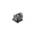 Кнопка KCD2 (250V, 15A, 6 контактів) чорно-червона