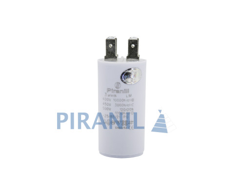 Конденсатор CBB60 3 мкФ 450V, з клемами (Piranil)