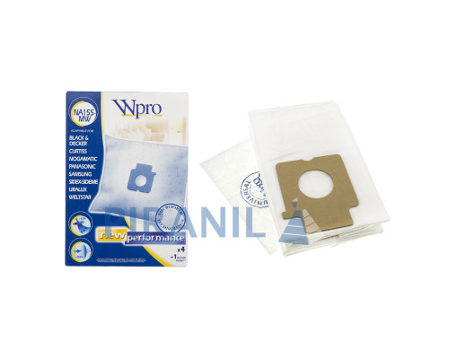 Набір мішків Wpro NA155-MW (4 шт + фільтр) - 481281718602