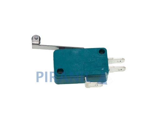 Мікроперемикач Whicepart KW1-103-7 (SPDT,  250V 16(5)A) (28x16x10 мм, клеми 4.8 мм), важіль 28 мм з роликом