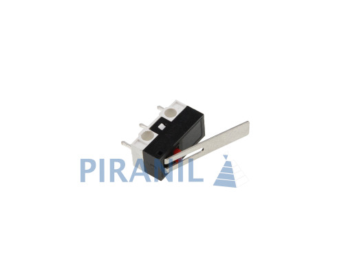 Мікроперемикач Whicepart KW10-Z7P (SPDT,  125Vdc 1A) (13x6x6.7 мм, клеми 0.9x3.6 мм), важіль 17 мм
