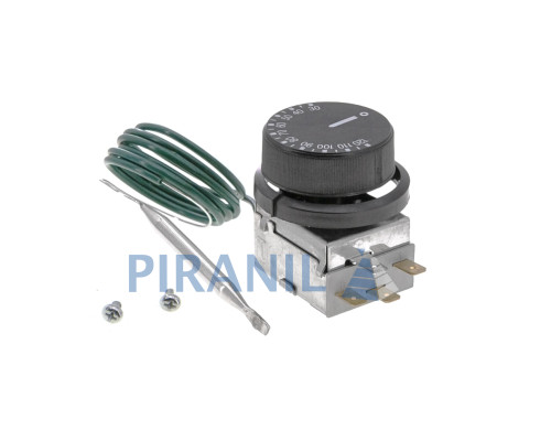 Термостат Tempomatic ZA120C-553-12U універсальний (400V 15(3)A, 30-120°C, L кап=1 м, колба 60 x 6.5 мм, ручка 17.2 мм x 4.8 мм)