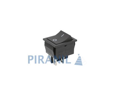 Кнопка KCD4 з автоповерненням (250V, 16A) широка чорна, 4 контакти
