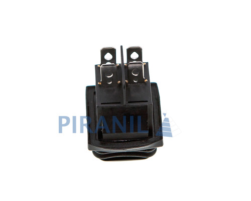 Кнопка KCD4 (250V, 16A) на 4 контакти, із захистом, чорна