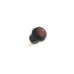 Кнопка KCD1-2 (250V, 6A) 3 контакти, із захистом, червона