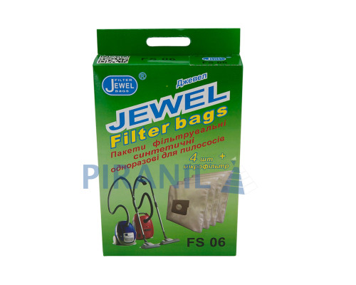 Мішок одноразовий Jewel FS-06 (комплект 4 шт + фільтр)