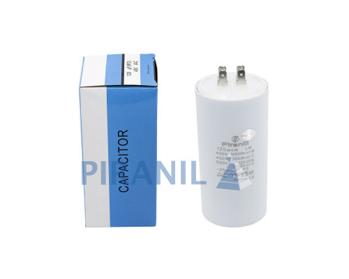 Конденсатор CBB60 120 мкФ 450V, з клемами (Piranil)