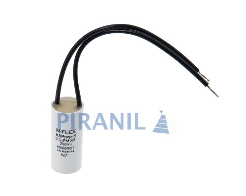 Конденсатор MIFLEX KSPpzp-5 помехоподавляющий (фильтр) 0.1uFM (X2) 250V, 2 провода) для бытовой техники