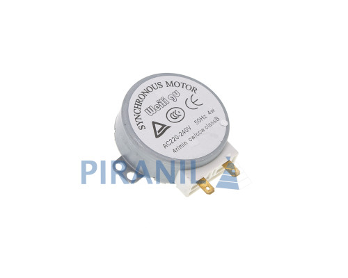 Двигун тарілки для мікрохвильової печі (Weili gu, 4 rpm, 220V 4W, пластиковий вал 11 мм, зріз 5 мм)