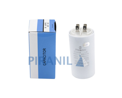 Конденсатор CBB60 50 мкФ 450V, с клеммами (Piranil)