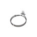 ТЕН конвекції для духовки Ariston, Whirlpool,  2000W (196 мм), довгий контакт - C00084399 / 482000027619