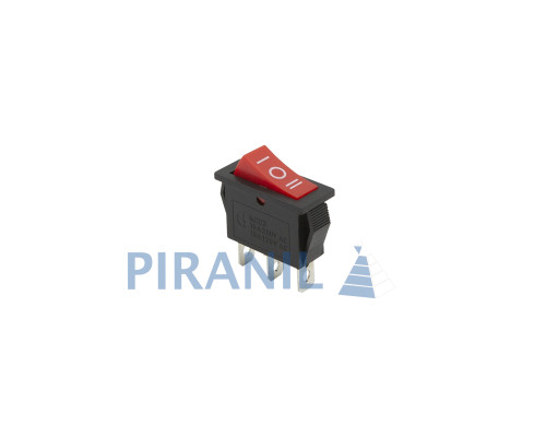 Кнопка KCD3 (250V, 15A) червона, 3 позиції, 3 контакти