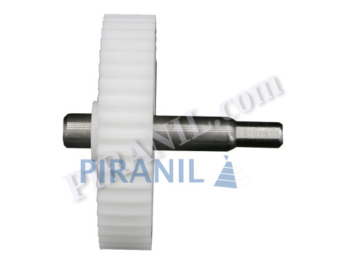 Шестерня для мясорубки Polaris / Saturn / Mirta (D=80/12 мм, H=74/13 мм, L шестигр=15 мм)