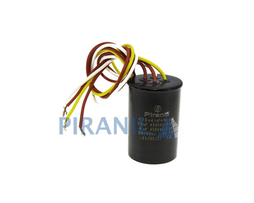 Конденсатор CBB60 10+4 мкФ, 450V подвійний (Piranil)