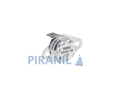 Термореле KSD 301 / KSD 303 (110°C 10A, 250V), з кнопкою, ніжки вниз