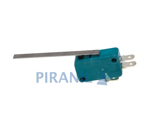 Мікроперемикач Whicepart KW1-103-4 (SPDT,  250V 16(5)A) (28x16x10 мм, клеми 4.8 мм), важіль 53 мм