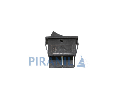 Кнопка KCD4 з автоповерненням (250V, 16A) широка чорна, 4 контакти