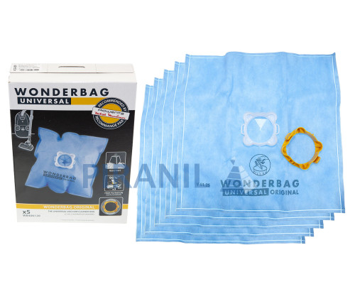 Набір універсальних одноразових мішків Wonderbag Universal WB406120 для порохотягів Moulinex, Rowenta (5 шт)