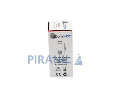Лампа для духовки DomoPart 33CU506 (E14, 25W, 240V, 300°C)