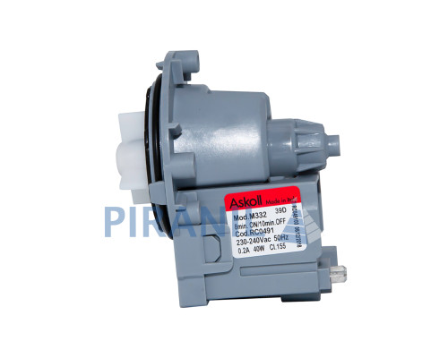 Насос универсальный (катушка) Askoll T2124 / M332 / RC0491, 40W, клеммы снизу (алюминиевая обмотка) - C00144997