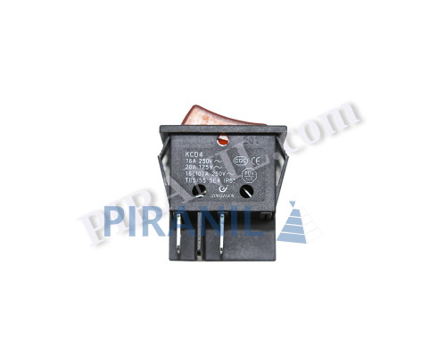 Кнопка Jinghan KCD4 широка (250V, 25A, 4 контакти)