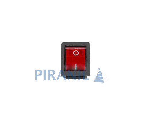 Кнопка KCD2 (250V, 15A, 4 контакти) червона