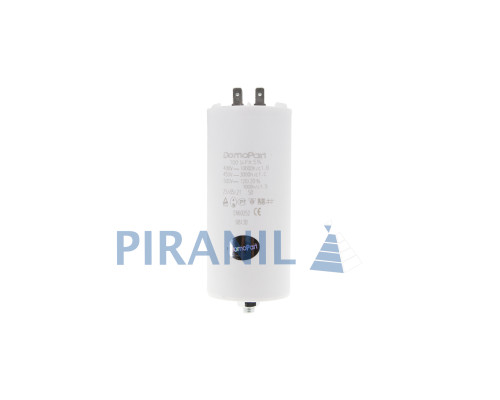 Конденсатор CBB60 100 мкФ 450V, з гайкою (DomoPart)