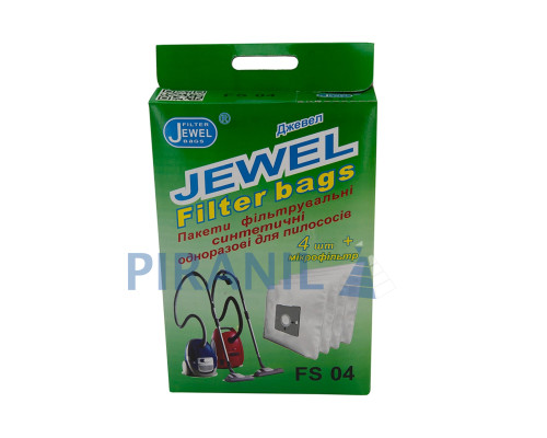 Мішок одноразовий Jewel FS-04 (комплект 4 шт + фільтр)