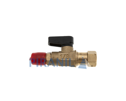 Кран 'богдан' 1/8'' (1/4" SAE) під фреоновий балон R-134a / R-600a з клапаном