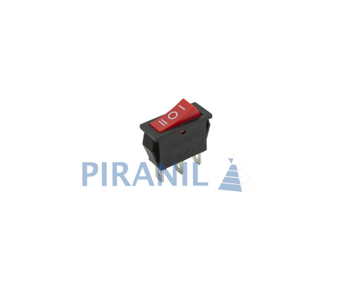 Кнопка KCD3 (250V, 15A) червона, 3 позиції, 3 контакти