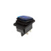 Кнопка KCD4 (250V, 16A) на 4 контакти, із захистом, синя