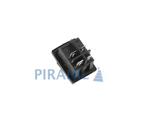 Кнопка FiLN KCD4 (250V, 16A) 4 контакти, із захистом, жовта