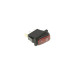 Кнопка KCD3 (250V, 15A) 3 контакти, із захистом, червона