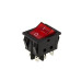 Кнопка QY604-201N (аналог KCD4) широкая (250V, 15A, 6 контактов)