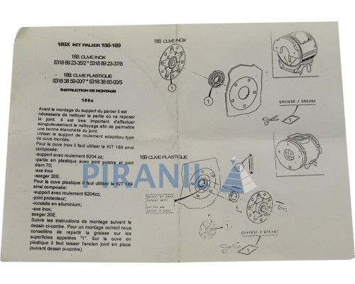 Блок підшипників (супорт) для пральної машини AEG, Zanussi - 4055040366 / 5318 89 23-35/2 / 5318 89 23-37/8 / cod. 188