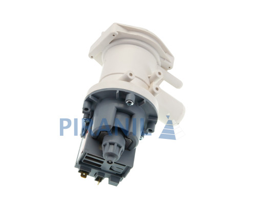 Насос для стиральной машины Siemens, Bosch, с патрубком-"переливом" (Askoll 40W) - 00141326 / 00142154 / 00144487 / 163SI12