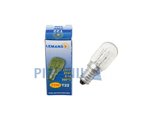 Лампа Lemanso (25W, T22, E14, 230V, 300°C) для мікрохвильових печей