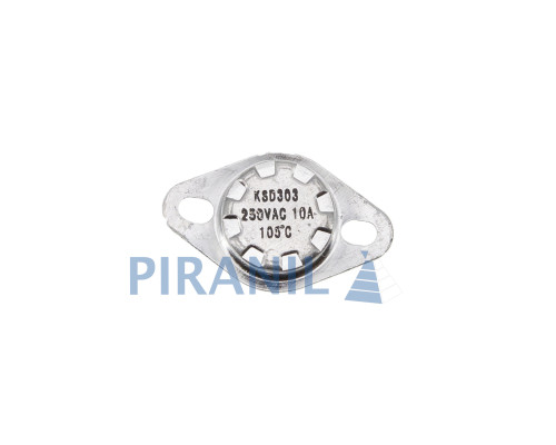 Термореле KSD 301 / KSD 303 (105°C 10A, 250V), з кнопкою, ніжки вниз
