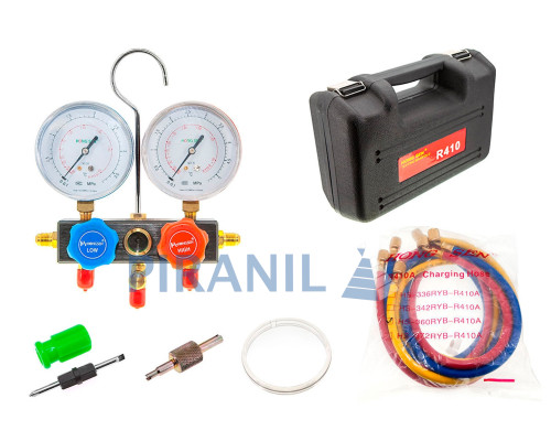 Колектор HongSen HS-410A (0-35 бар + 0-50 бар) (1/4" SAE) під фреон R-410a