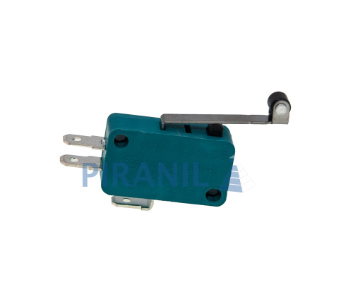 Мікроперемикач Whicepart KW1-103-7 (SPDT,  250V 16(5)A) (28x16x10 мм, клеми 4.8 мм), важіль 28 мм з роликом