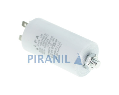 Конденсатор CBB60 9 мкФ 450V, з клемами, різьбовим кріпленням та гайкою (LPA)