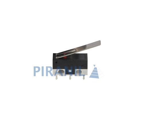 Мікроперемикач Whicepart KW10-Z7P (SPDT,  125Vdc 1A) (13x6x6.7 мм, клеми 0.9x3.6 мм), важіль 17 мм