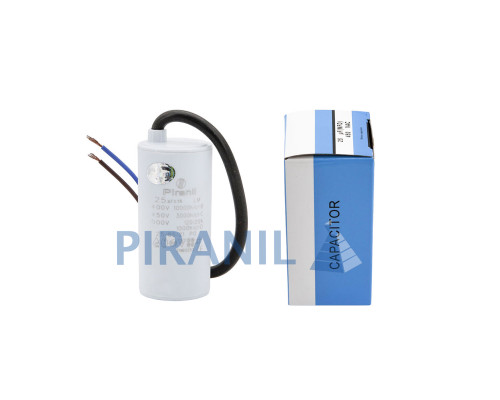 Конденсатор CBB60 25 мкФ 450V, з дротами (Piranil)