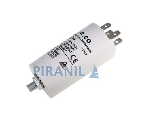 Конденсатор CBB60 6.3 мкФ 450V, з гайкою (in.co.)