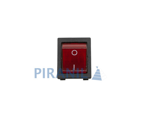 Кнопка HZ KCD4 широка (250V, 16A, 4 контакти)