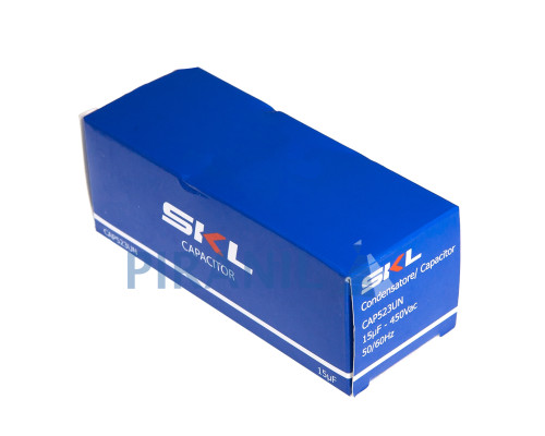Конденсатор CBB60 15 мкФ 450V, з гайкою (SKL CAP023UN)