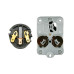 Контактна група (роз'єм) для чайника - Sunlight SLD-105A (250V, 10A) + SLD-101B (250V, 10A)