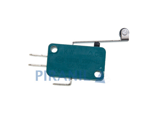 Мікроперемикач Whicepart KW1-103-7 (SPDT,  250V 16(5)A) (28x16x10 мм, клеми 4.8 мм), важіль 28 мм з роликом
