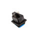 Кнопка KCD4 (250V, 16A) на 4 контакти, із захистом, синя